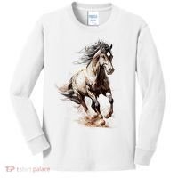 Beautiful Horse Graphic Horse Kids Long Sleeve Shirt thumb 0