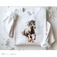 Beautiful Horse Graphic Horse funny animal Sweatshirt thumb 2