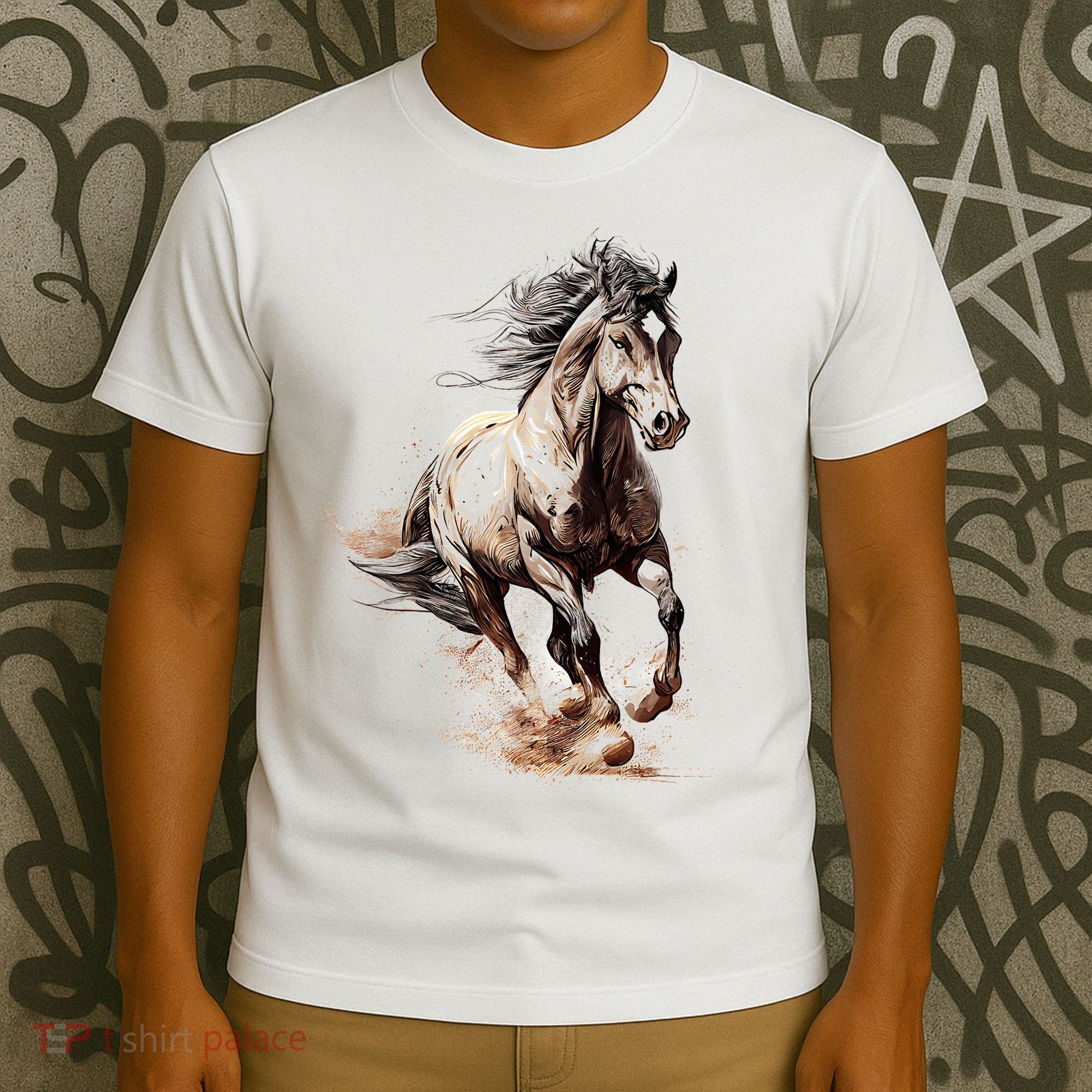 Beautiful Horse Graphic Horse funny animal T-Shirt