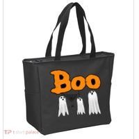 Boo Hanging Ghost Cute Funny Halloween Party Tote Bag thumb 2