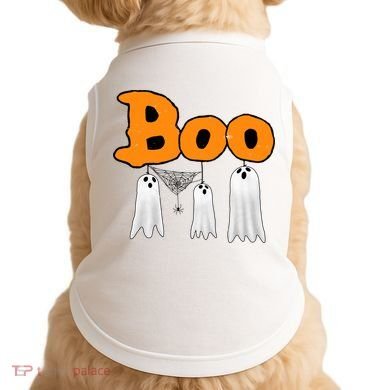 Boo Hanging Ghost Cute Funny Halloween Party Doggie Tank