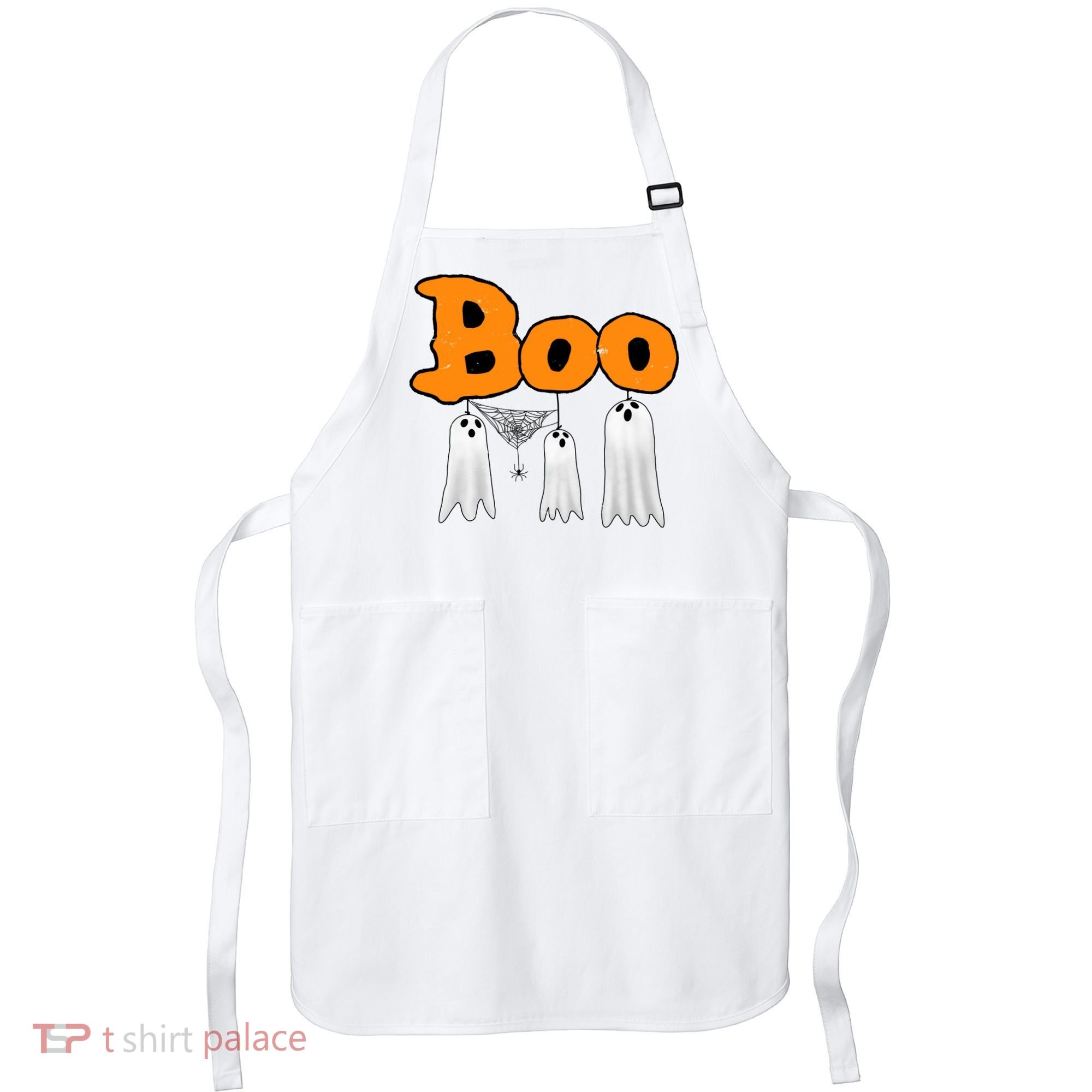 Boo Hanging Ghost Cute Funny Halloween Party Apron