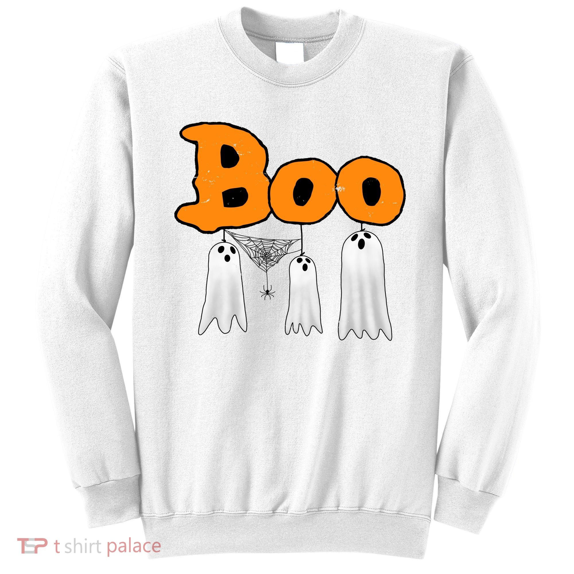 Boo Hanging Ghost Cute Funny Halloween Party Sweatshirt