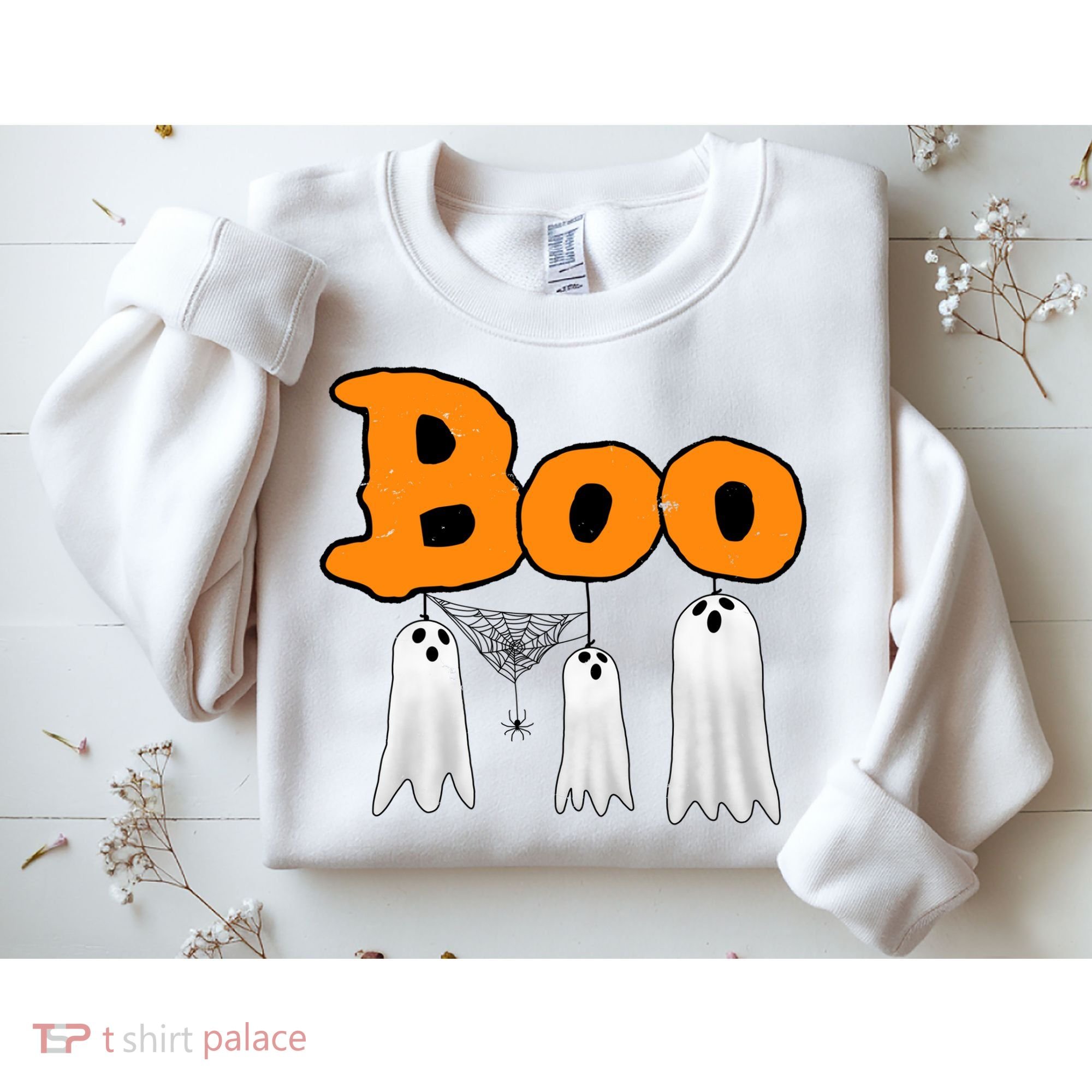 Boo Hanging Ghost Cute Funny Halloween Party Sweatshirt