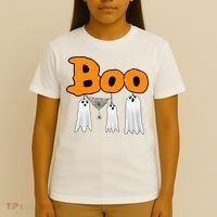 Boo Hanging Ghost Cute Funny Halloween Party T-Shirt thumb 4