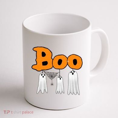 Boo Hanging Ghost Cute Funny Halloween Party Coffee Mug back