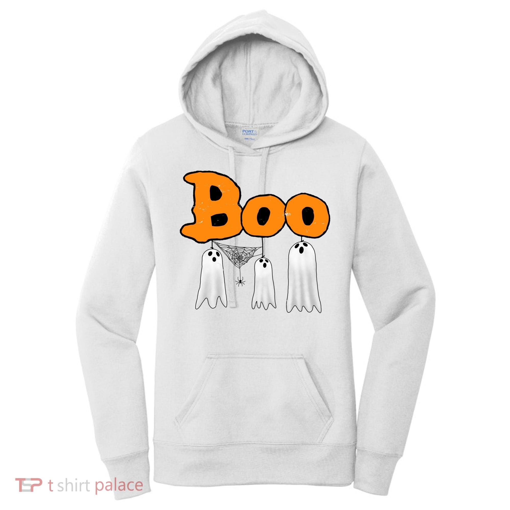 Boo Hanging Ghost Cute Funny Halloween Party Women's Hoodie