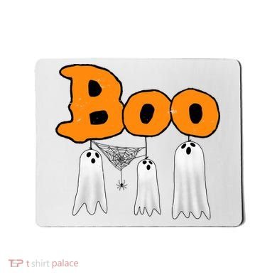 Boo Hanging Ghost Cute Funny Halloween Party Mousepad