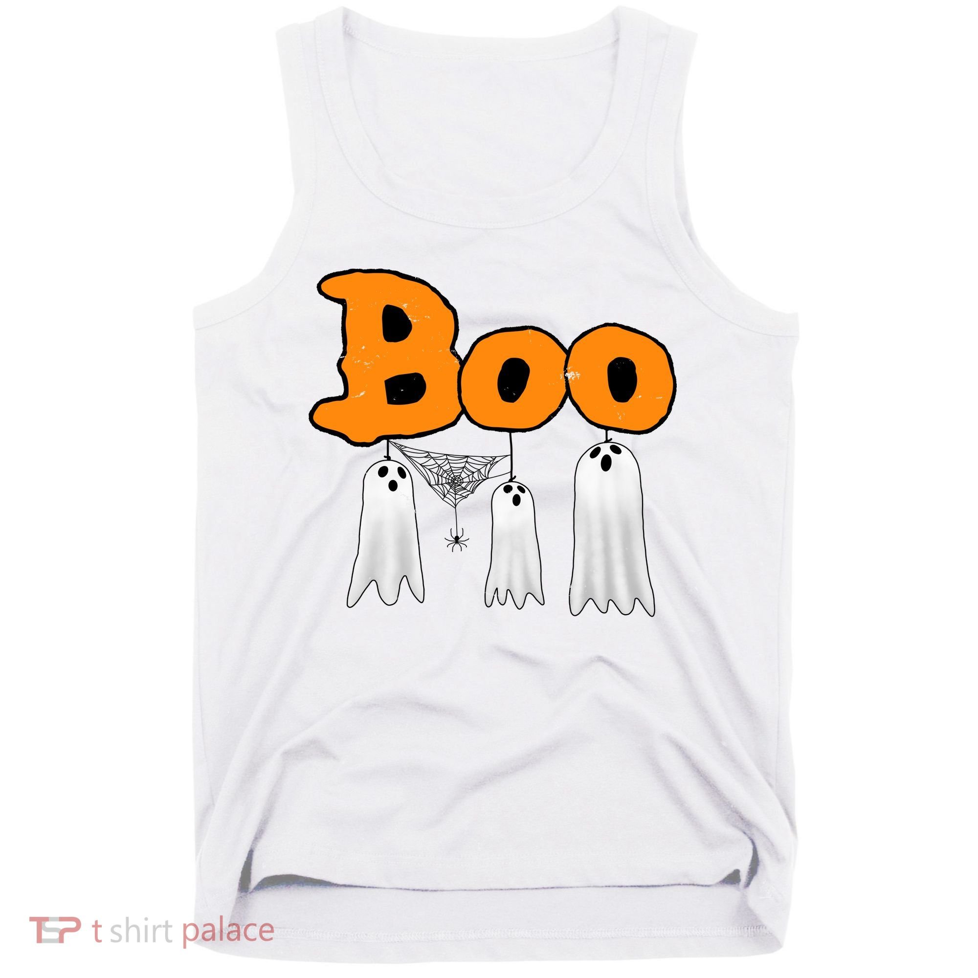 Boo Hanging Ghost Cute Funny Halloween Party Tank Top