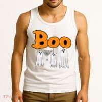 Boo Hanging Ghost Cute Funny Halloween Party Tank Top thumb 3