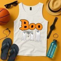 Boo Hanging Ghost Cute Funny Halloween Party Tank Top thumb 4