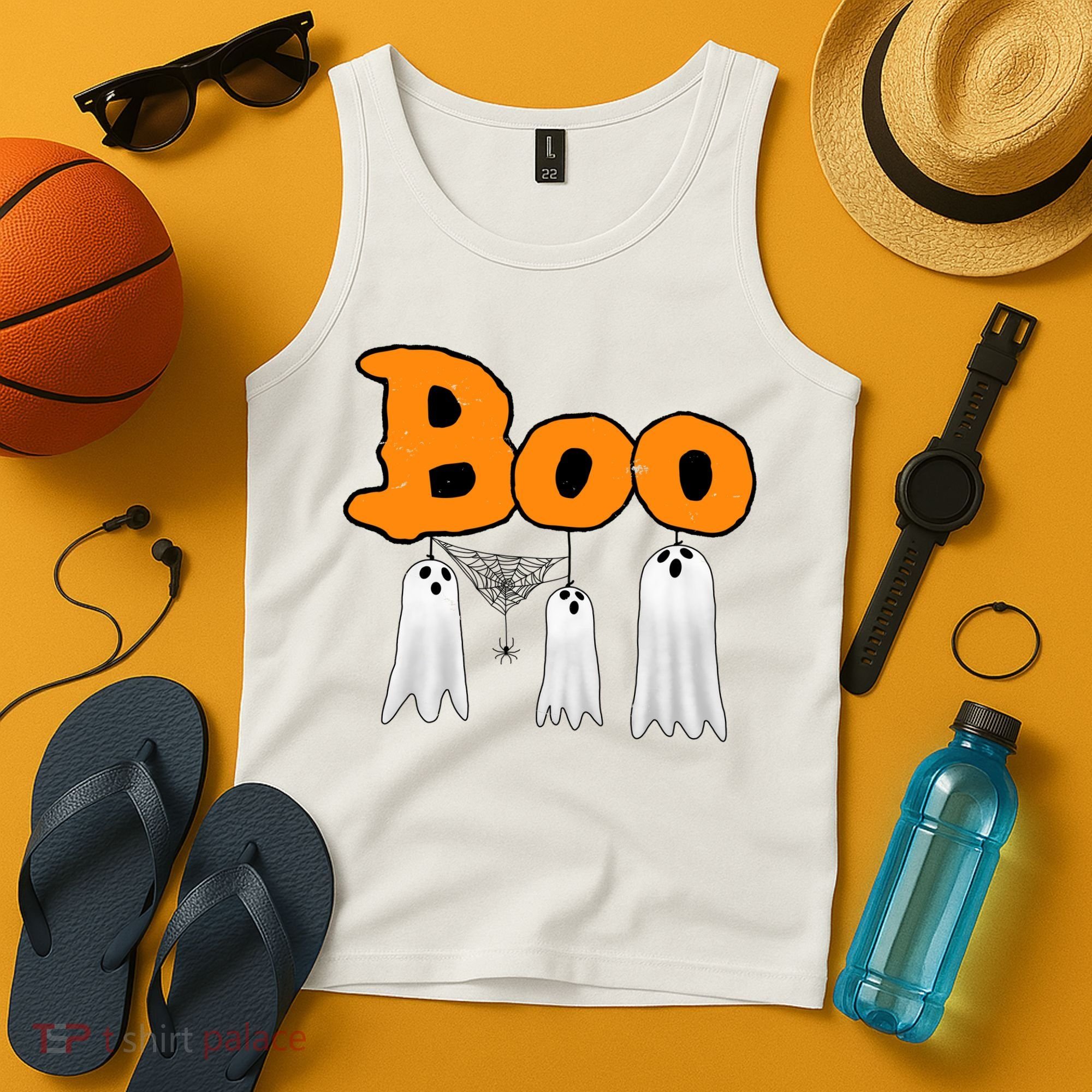 Boo Hanging Ghost Cute Funny Halloween Party Tank Top