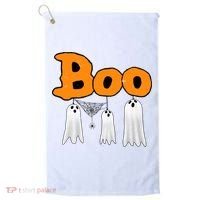 Boo Hanging Ghost Cute Funny Halloween Party Golf Towel thumb 0