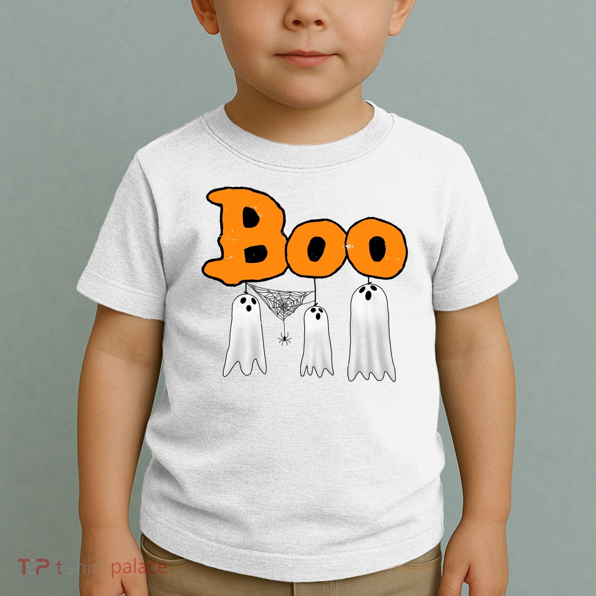 Boo Hanging Ghost Cute Funny Halloween Party Toddler T-Shirt