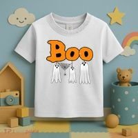 Boo Hanging Ghost Cute Funny Halloween Party Toddler T-Shirt thumb 3
