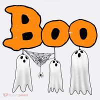 Boo Hanging Ghost Cute Funny Halloween Party Toddler T-Shirt thumb 4