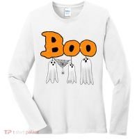 Boo Hanging Ghost Cute Funny Halloween Party Women's Long Sleeve Shirt thumb 0