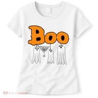 Boo Hanging Ghost Cute Funny Halloween Party Women's T-Shirt thumb 0