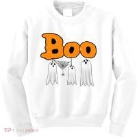 Boo Hanging Ghost Cute Funny Halloween Party Kids Sweatshirt thumb 0