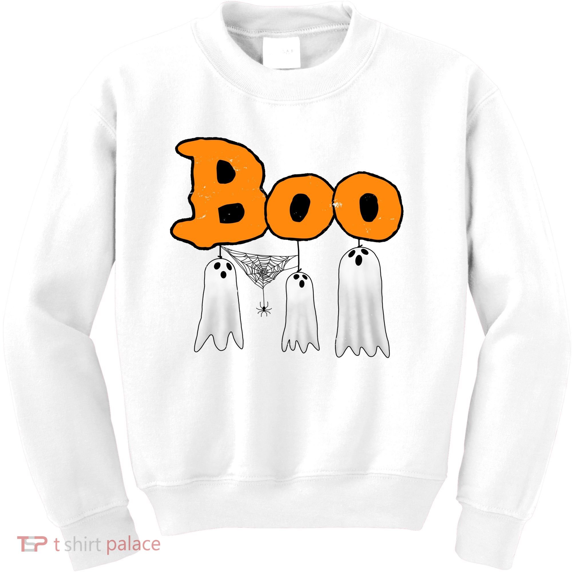 Boo Hanging Ghost Cute Funny Halloween Party Kids Sweatshirt