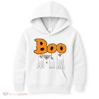 Boo Hanging Ghost Cute Funny Halloween Party Kids Hoodie thumb 0