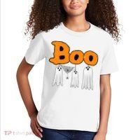 Boo Hanging Ghost Cute Funny Halloween Party Kids T-Shirt thumb 2