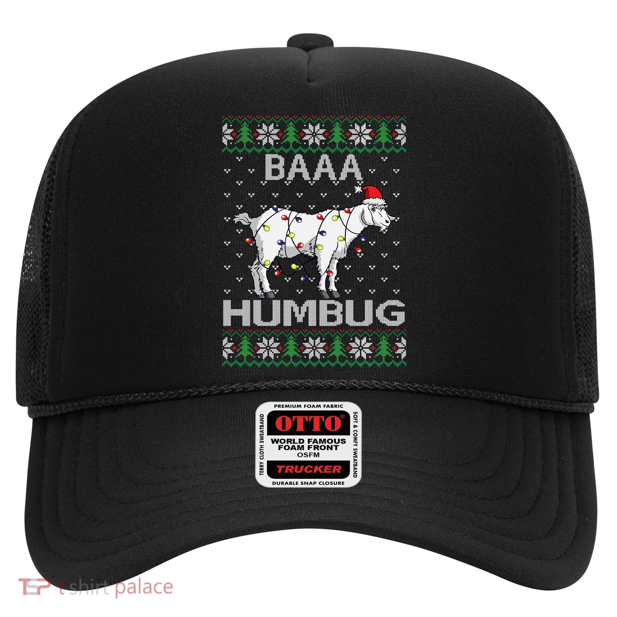 Baaa Humbug Goat Santa Hat Christmas Lights Ugly Sweater Gift Hat