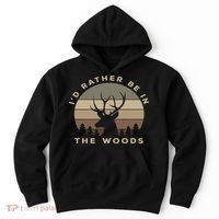 Buck Hunters & Gift Co. I'd Rather Be In The Woods Deer Hunting Hoodie thumb 0