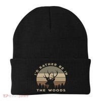 Buck Hunters & Gift Co. I'd Rather Be In The Woods Deer Hunting Beanie thumb 0