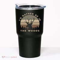 Buck Hunters & Gift Co. I'd Rather Be In The Woods Deer Hunting Tumbler thumb 0