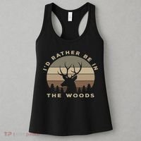 Buck Hunters & Gift Co. I'd Rather Be In The Woods Deer Hunting Women's Tank Top thumb 3