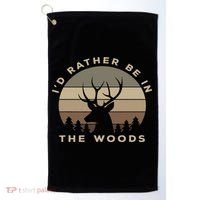 Buck Hunters & Gift Co. I'd Rather Be In The Woods Deer Hunting Golf Towel thumb 0