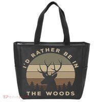 Buck Hunters & Gift Co. I'd Rather Be In The Woods Deer Hunting Tote Bag thumb 0