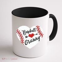 Baseball Heart Granny Grandma Mother's Day Gift Coffee Mug thumb 1