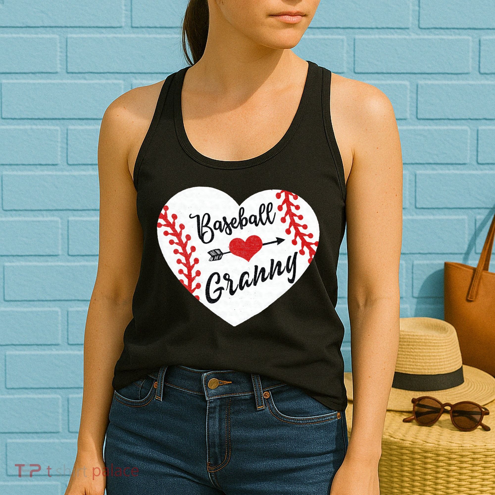 Baseball Heart Granny Grandma Mother's Day Gift Women's Tank Top