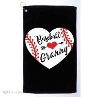 Baseball Heart Granny Grandma Mother's Day Gift Golf Towel thumb 0