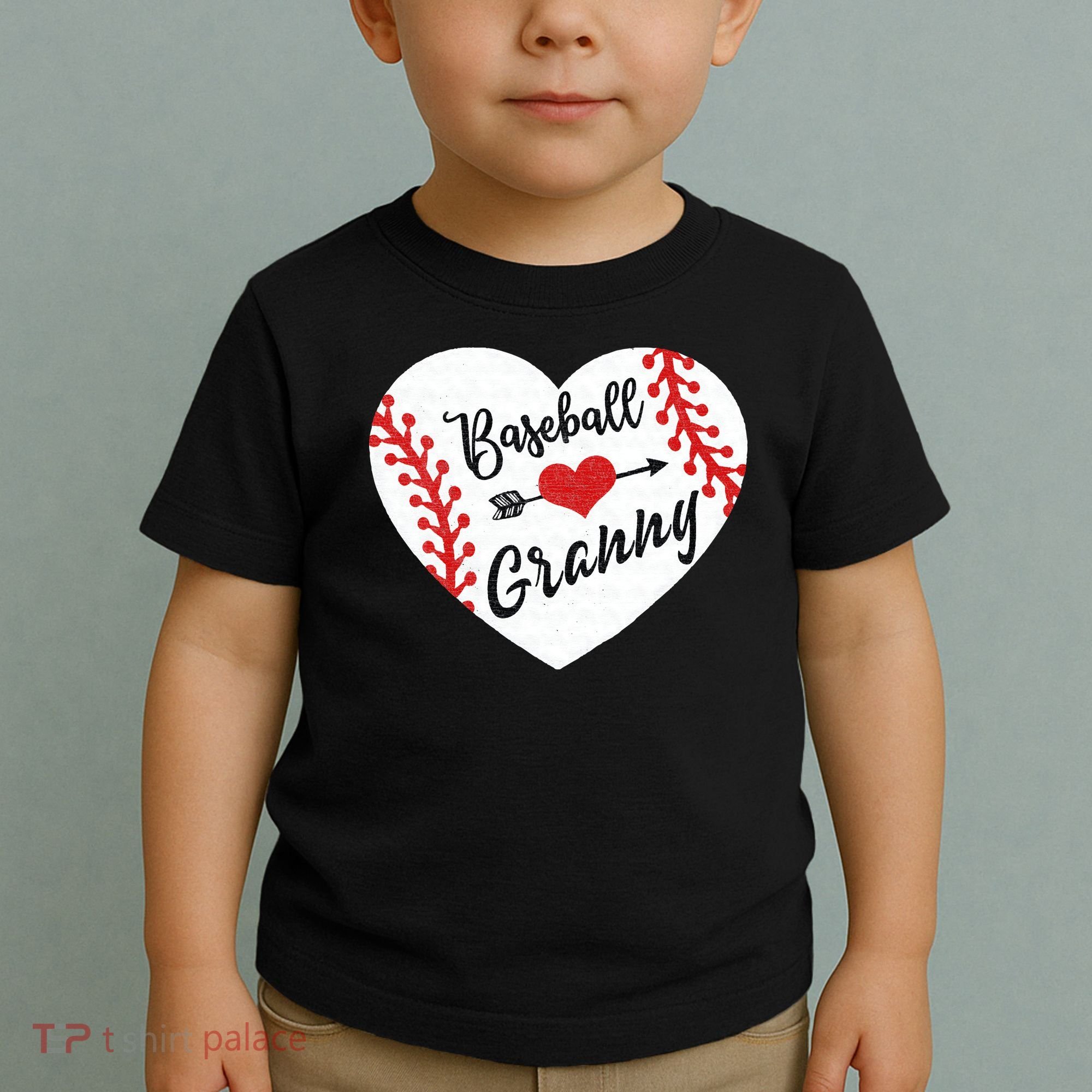 Baseball Heart Granny Grandma Mother's Day Gift Toddler T-Shirt