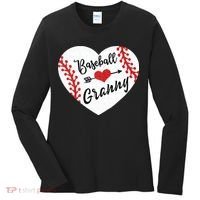 Baseball Heart Granny Grandma Mother's Day Gift Women's Long Sleeve Shirt thumb 0