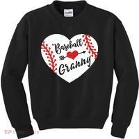 Baseball Heart Granny Grandma Mother's Day Gift Kids Sweatshirt thumb 0