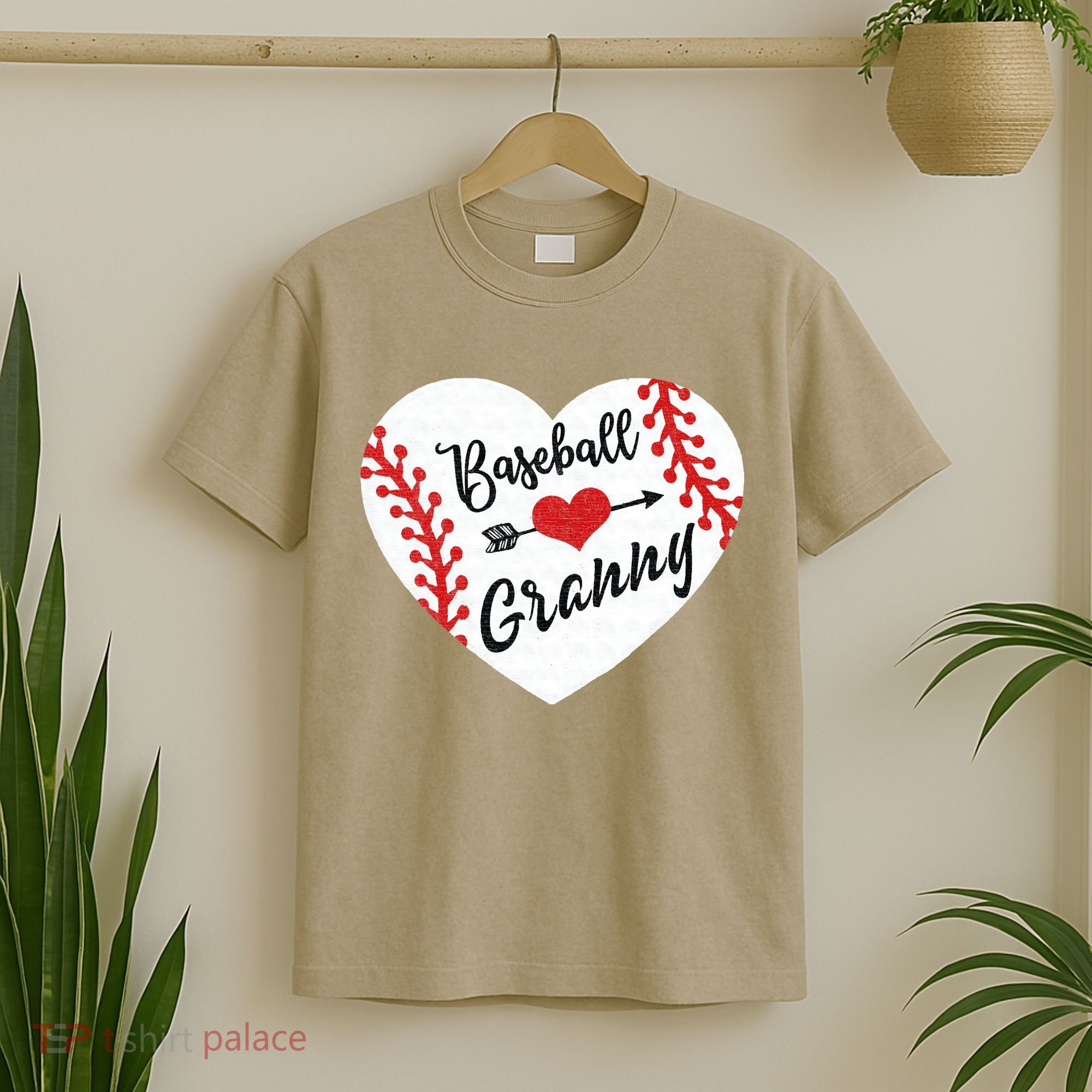 Baseball Heart Granny Grandma Mother's Day Gift T-Shirt