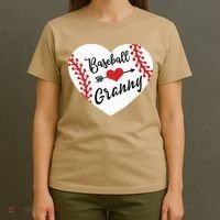 Baseball Heart Granny Grandma Mother's Day Gift T-Shirt thumb 4
