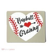 Baseball Heart Granny Grandma Mother's Day Gift Mousepad thumb 0
