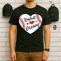 Baseball Heart Granny Grandma Mother's Day Gift T-Shirt thumb 6