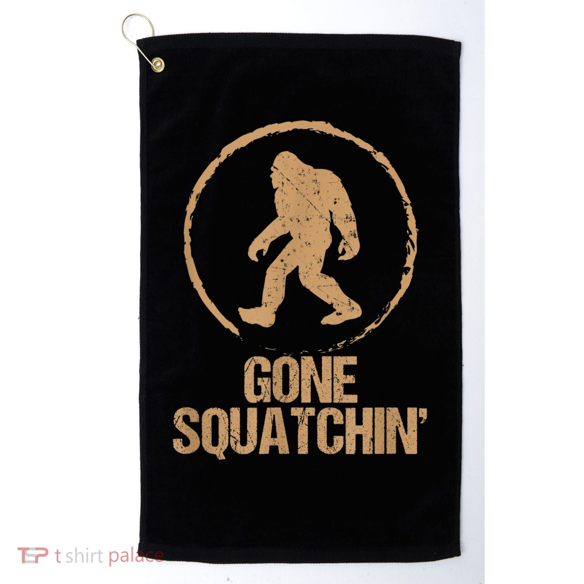 Bigfoot Hunter Gone Squatching Sasquatch Golf Towel