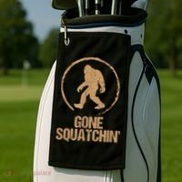 Bigfoot Hunter Gone Squatching Sasquatch Golf Towel thumb 2