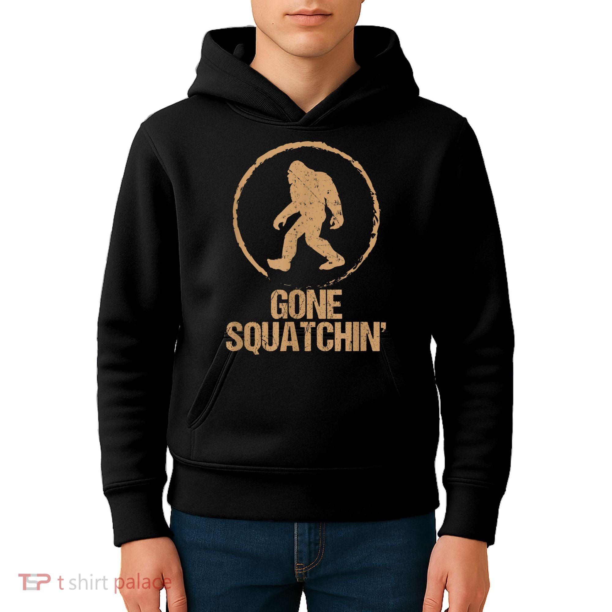 Bigfoot Hunter Gone Squatching Sasquatch Kids Hoodie