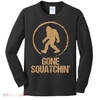 Bigfoot Hunter Gone Squatching Sasquatch Kids Long Sleeve Shirt thumb 0