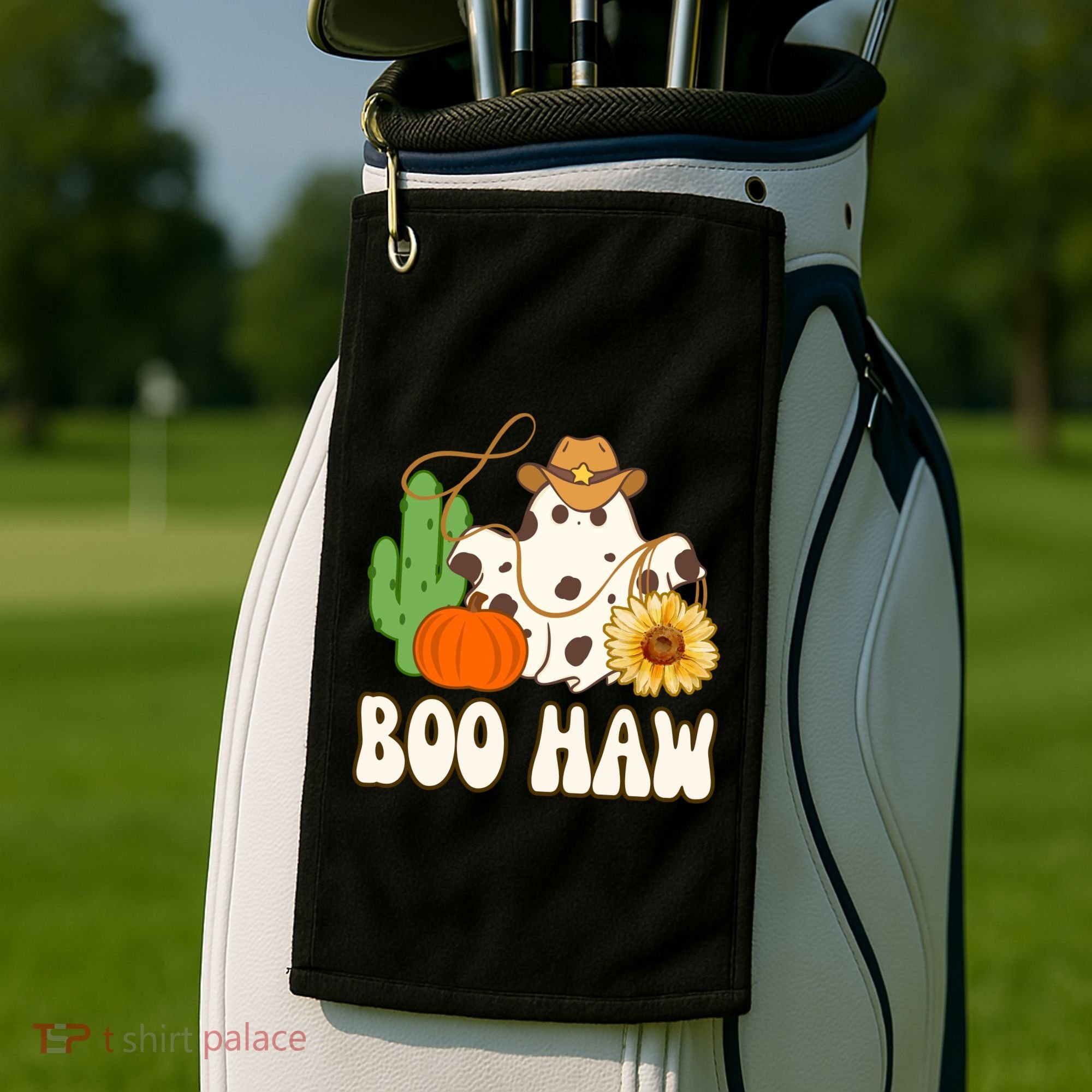 Boo Haw Halloween Country Golf Towel