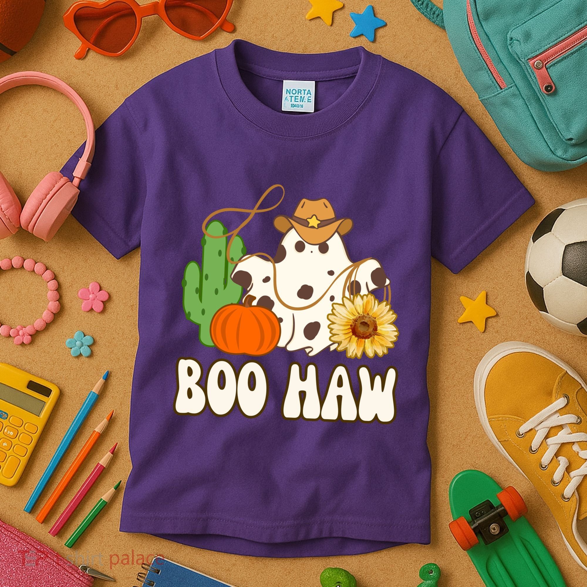 Boo Haw Halloween Country Kids T-Shirt