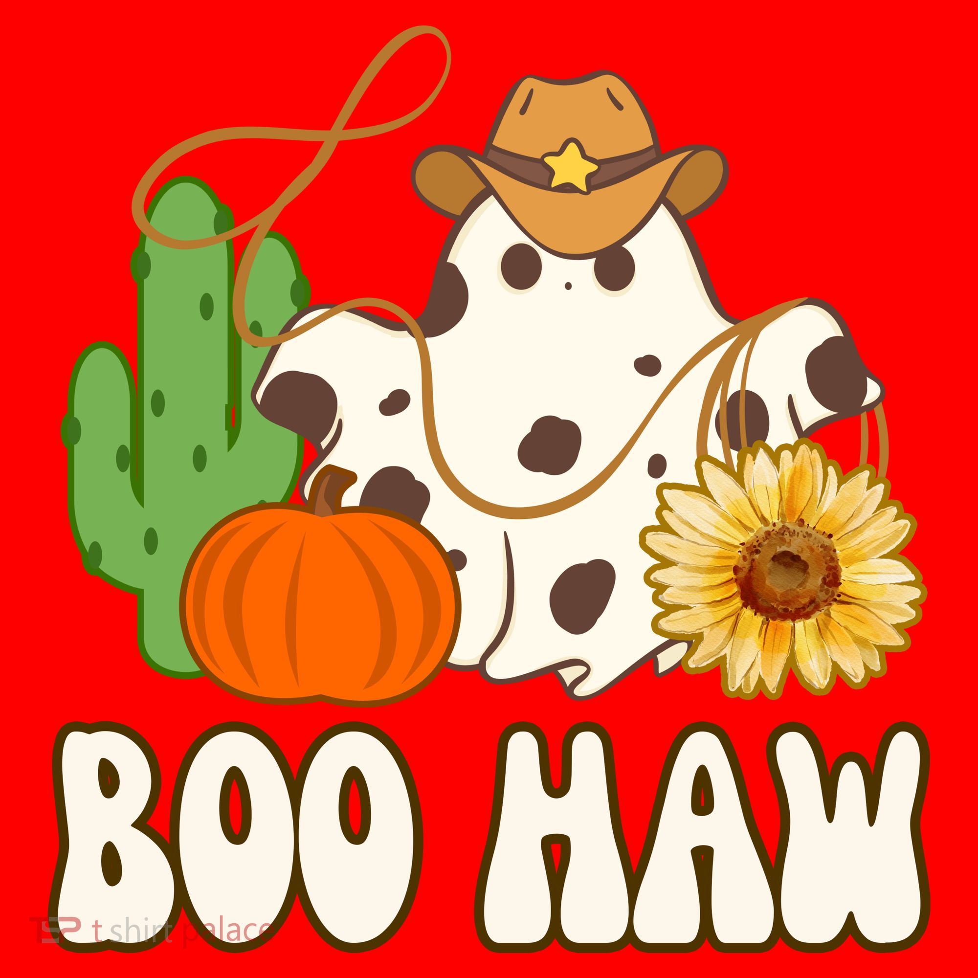 Boo Haw Halloween Country Santa Hat